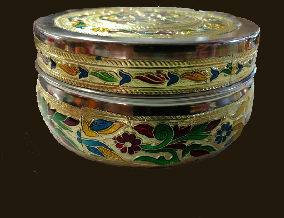 Attractive Meenakari Stainless Steel Box, Return Gift Ideas Diwali gift